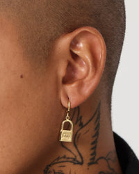 Saint Morta Locked and Found Earring Gold