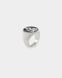 Wild For The Weekend Flame Signet Ring (Large) Silver