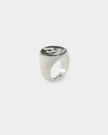 Wild For The Weekend Flame Signet Ring (Large) Silver