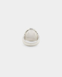 Wild For The Weekend Flame Signet Ring (Large) Silver