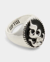 Wild For The Weekend Flame Signet Ring (Large) Silver