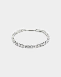 NXS Round Cut Tennis Bracelet Iced White Gold