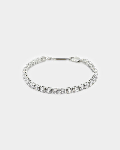 NXS Round Cut Tennis Bracelet Iced White Gold