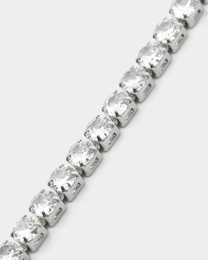 NXS Round Cut Tennis Bracelet Iced White Gold