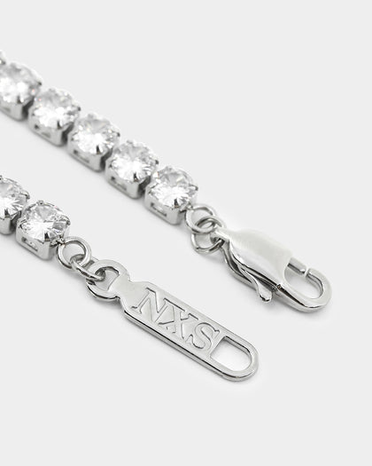 NXS Round Cut Tennis Bracelet Iced White Gold
