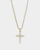NXS Iced Cross Pendant Iced Gold
