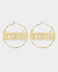 Raising Hell Women's 'Iconic' Hoop Earrings Gold