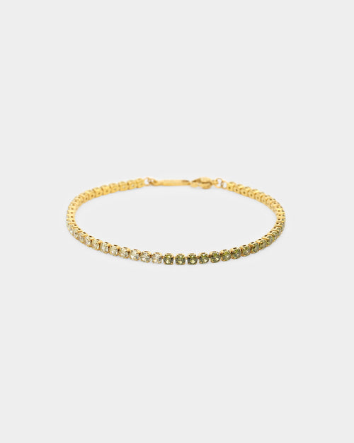 NXS 3mm Tennis Gradient Bracelet Green/Gold