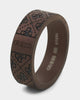Guess Mainline 8mm 4G Pattern Ring Brown