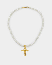 NXS Cupids Pearl Necklace Gold