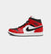 Jordan Men's Air Jordan 1 Mid ' Chicago Black Toe' Black/Black/Red