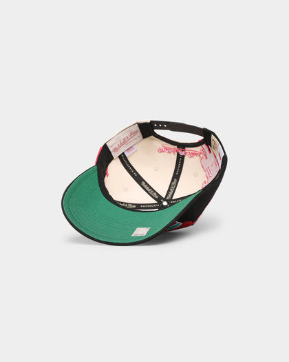 Mitchell & Ness San Antonio Spurs 'Cream Paintbrush' Deadstock Snapback Cream