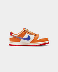 Nike Kids' Dunk Low (GS) "Orange/Blue" Sail/Game Royal/University Red