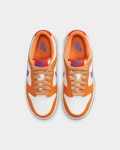 Nike Kids' Dunk Low (GS) "Orange/Blue" Sail/Game Royal/University Red