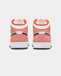 Jordan Kids' Air Jordan 1 Mid SE "Orange Suede" Team Orange/Black