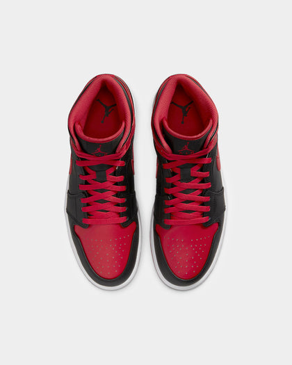 Jordan Kids' Air Jordan 1 Mid (GS) "Alternate Bred" Black/Fire Red-White