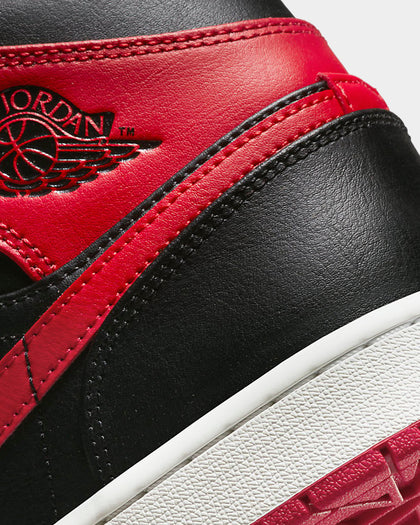 Jordan Kids' Air Jordan 1 Mid (GS) "Alternate Bred" Black/Fire Red-White