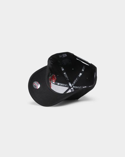 New Era Kids' New York Yankees 'Rose Emblem' 9FORTY A-Frame Snapback Black/Rose