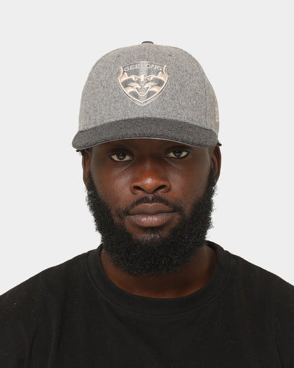 New Era Geelong Cats 'Melton Wool Cap' Afl '22 59Fifty Low Profile Fitted Dark Grey