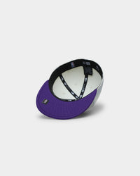 New Era Los Angeles Lakers Script Two Tone 59FIFTY Fitted White/Purple