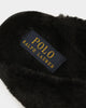 Polo Ralph Lauren Women's Kayleigh Scuff Bear Slipper Black Suede
