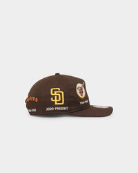 New Era San Diego Padres 'Logo Evolution' Golfer Snapback Collection Brown