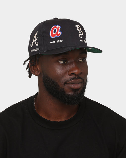 New Era Atlanta Braves 'Logo Evolution' Golfer Snapback Golfer Collection Navy
