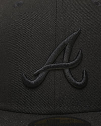 New Era Atlanta Braves 'Black On Black' 59FIFTY Fitted Black/Black