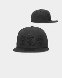 New Era San Diego Padres 'Triple Black Multi Logo Prolight' World Series 59FIFTY Fitted Black/Black