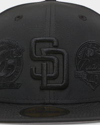 New Era San Diego Padres 'Triple Black Multi Logo Prolight' World Series 59FIFTY Fitted Black/Black