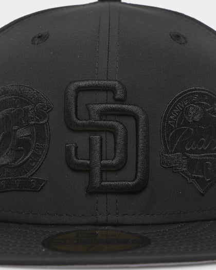 New Era San Diego Padres 'Triple Black Multi Logo Prolight' World Series 59FIFTY Fitted Black/Black