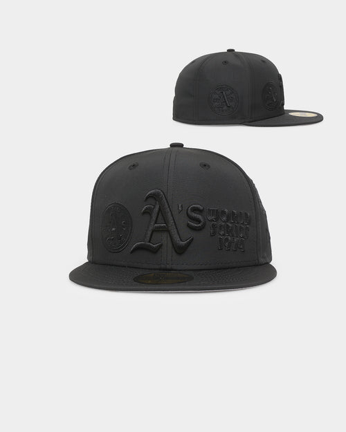New Era Oakland Athletics 'Triple Black Multi Logo Prolight' World Series 59FIFTY Fitted Black/Black