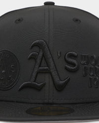 New Era Oakland Athletics 'Triple Black Multi Logo Prolight' World Series 59FIFTY Fitted Black/Black