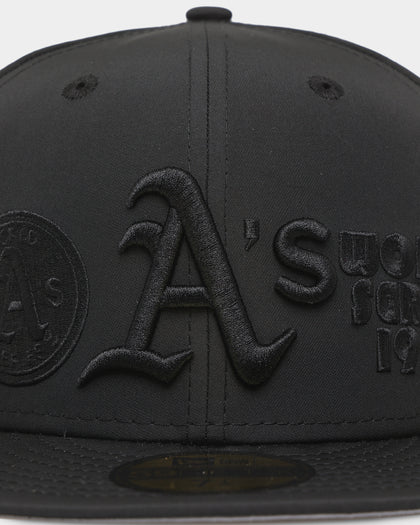 New Era Oakland Athletics 'Triple Black Multi Logo Prolight' World Series 59FIFTY Fitted Black/Black