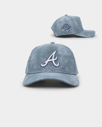 New Era Atlanta Braves 'Sky Blue Washed Suede' 9FORTY A-Frame Snapback Pastel Blue