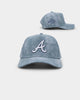 New Era Atlanta Braves 'Sky Blue Washed Suede' 9FORTY A-Frame Snapback Pastel Blue