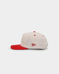 New Era Redcliffe Dolphins 'NRL Retro Script Corduroy' Golfer Snapback Chrome White