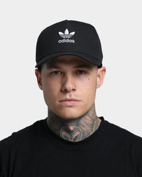 Adidas Adicolour Classic Trefoil Curved Closed Trucker Hat Black