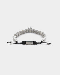 Saint Morta Crown Bracelet Iced White Gold