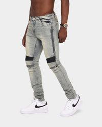 Embellish Sunny Biker Denim Jean Light Sand