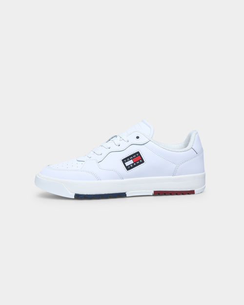 Tommy Jeans TJ Basket Leather Trainers White