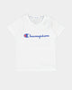 Champion Kid's Script Short Sleeve T-Shirt White