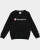 Champion Kids' Script Crewneck Black