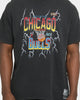 Mitchell & Ness Chicago Bulls Vintage Lightning Short Sleeve T-Shirt Black Wash