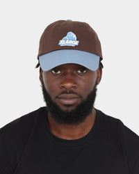 XLARGE Slanted Logo Snapback Brown/Navy