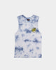 Santa Cruz Kids' Checked Out Flamed Dot Muscle T-Shirt Blue Tie Dye