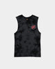 Santa Cruz Kids' Checked Out Flamed Dot Muscle T-Shirt Black/Black Tie Dye